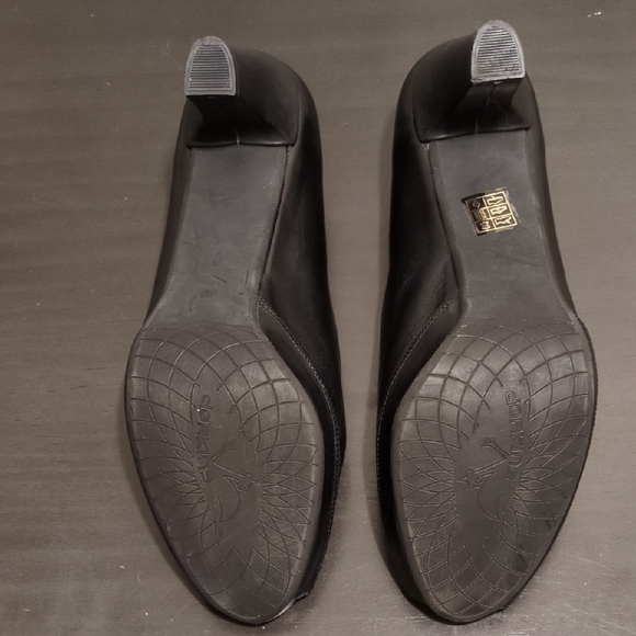 DorKing Black Peep-Toe Heels Quiet Luxury Comfort Sexy Open Toe High Quality - Picture 4 of 6